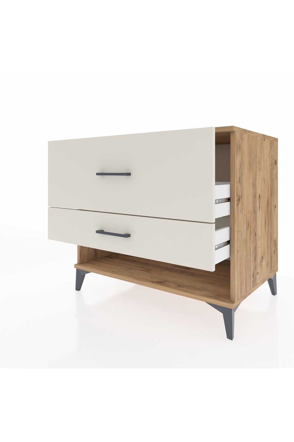 Kronos Şifonyer 2 Çekmeceli 88x59x80 Çam-Aytaşı