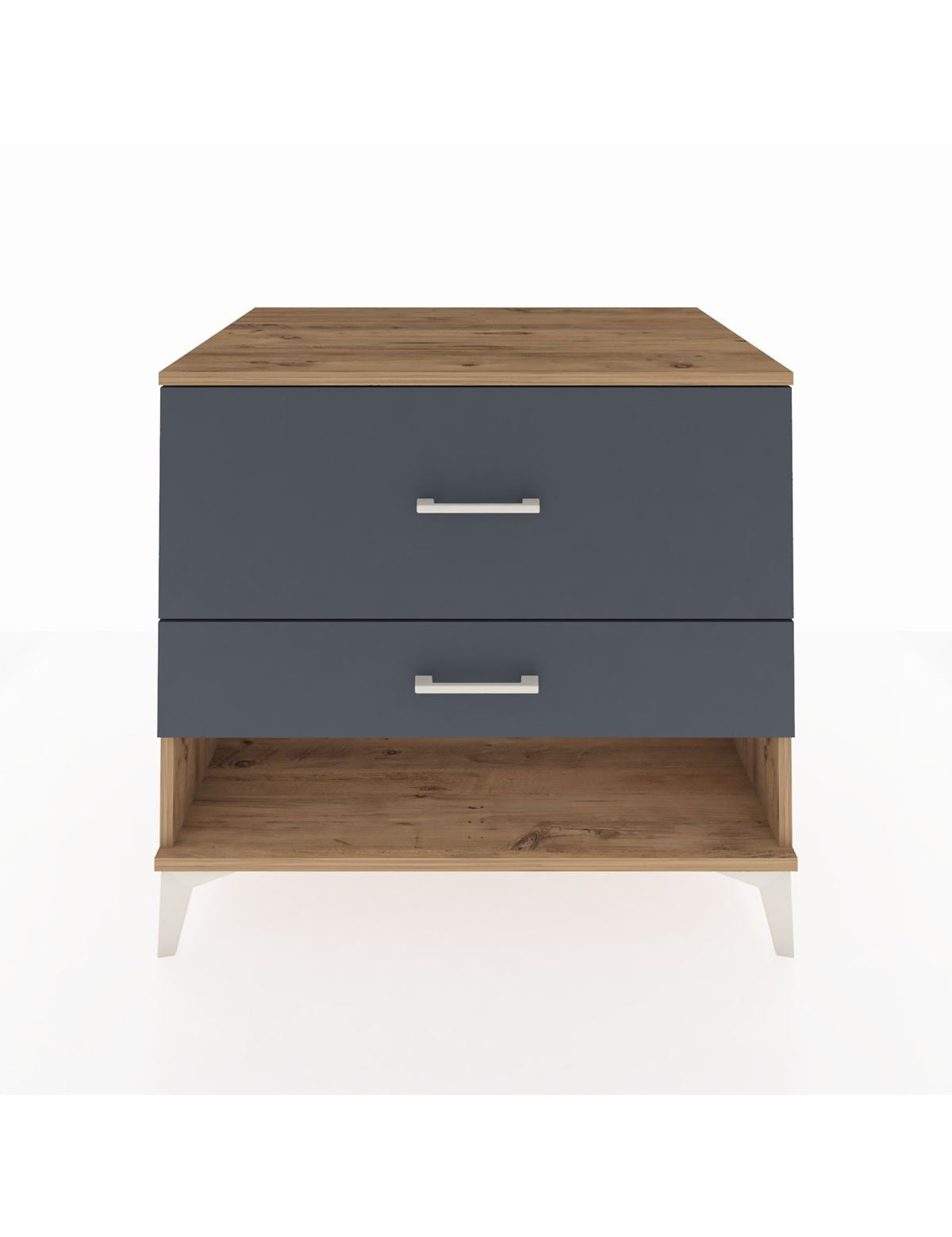 Kronos Şifonyer 2 Çekmeceli 88x59x80 Çam-Antrasit