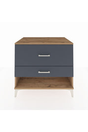 Kronos Şifonyer 2 Çekmeceli 88x59x80 Çam-Antrasit