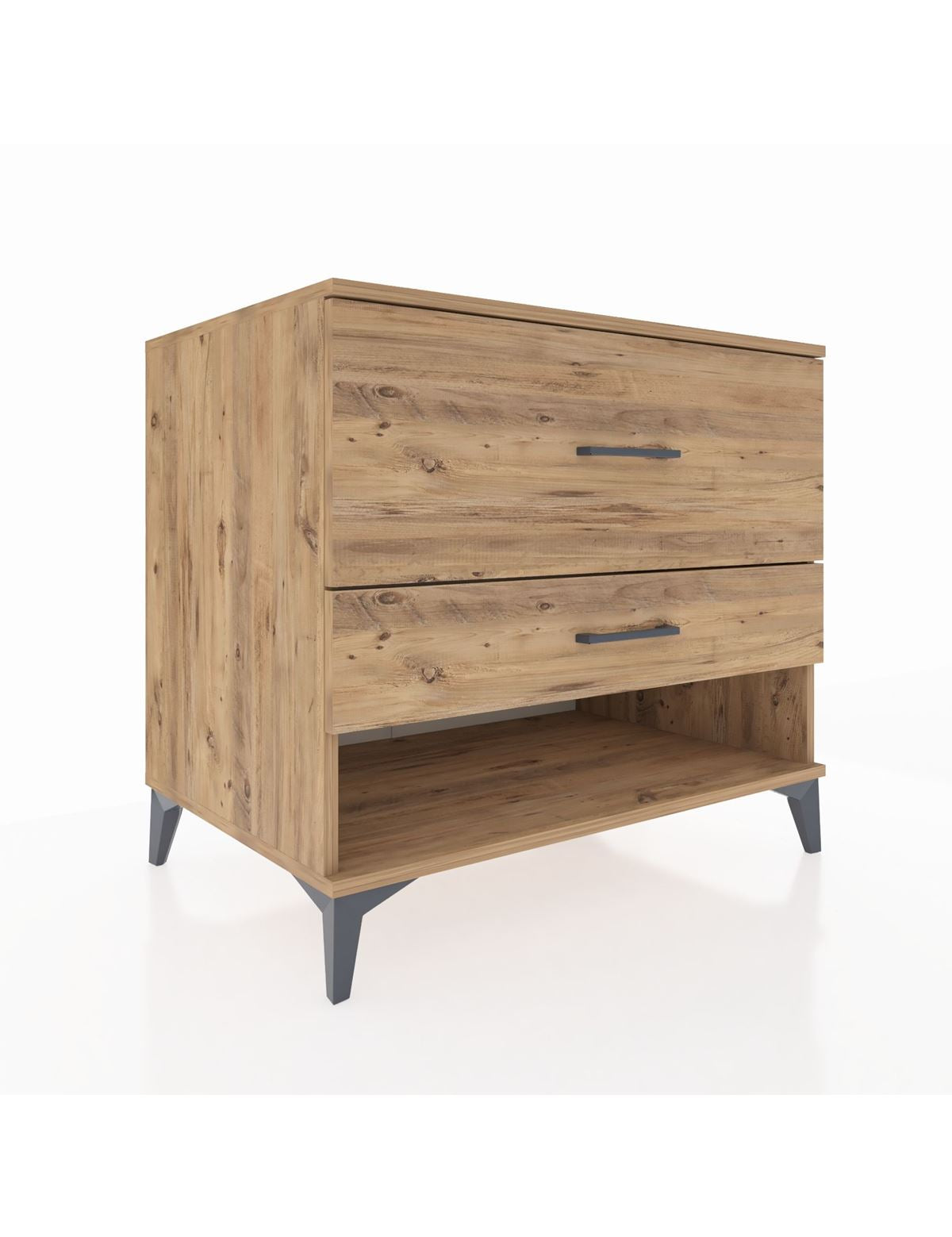 Kronos Şifonyer 2 Çekmeceli 88x59x80 Çam-Çam