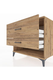 Kronos Şifonyer 2 Çekmeceli 88x59x80 Çam-Çam