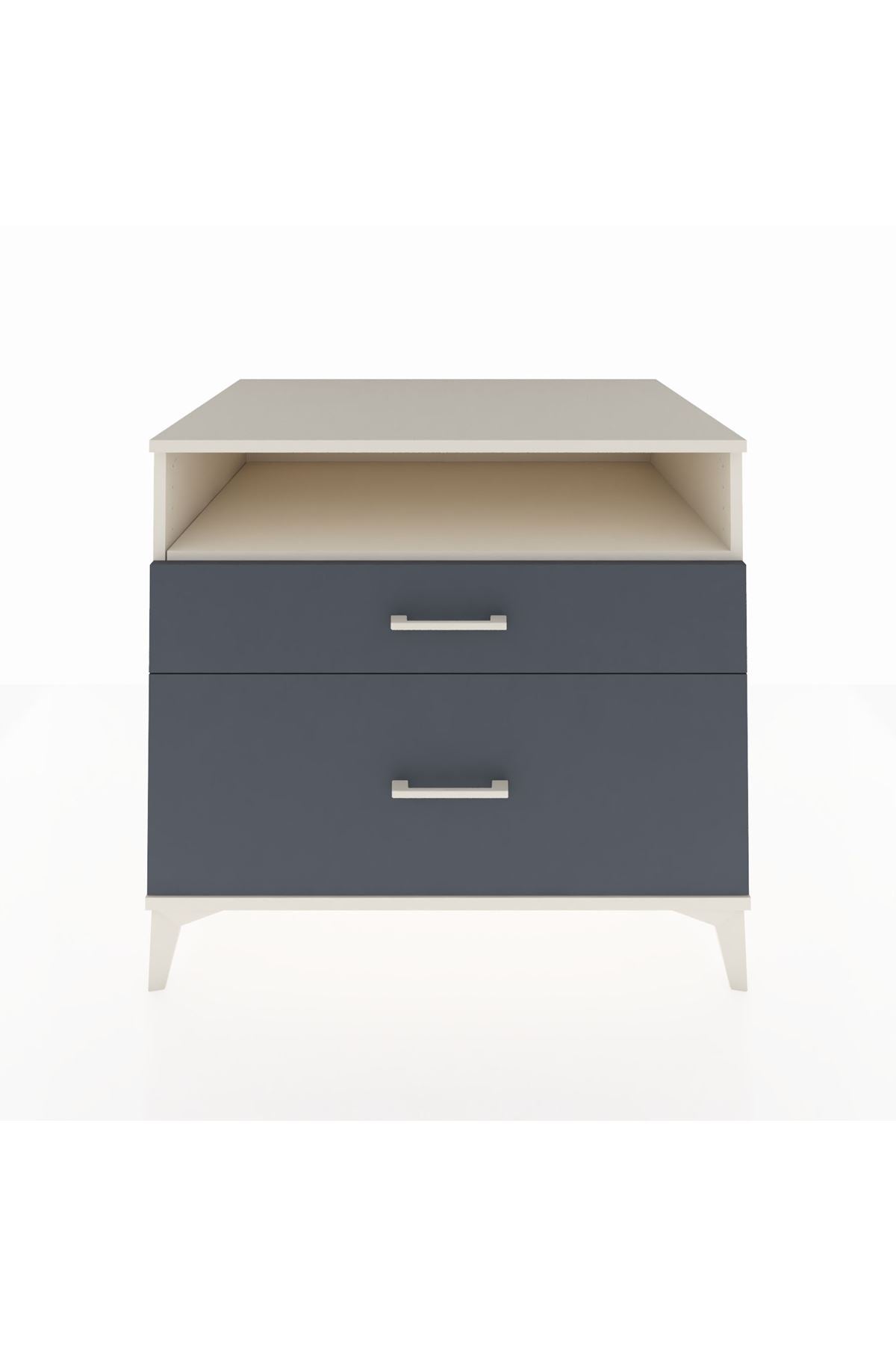 Kronos Şifonyer Tek Raflı 2 Çekmeceli 88x59x80 Aytaşı-Antrasit