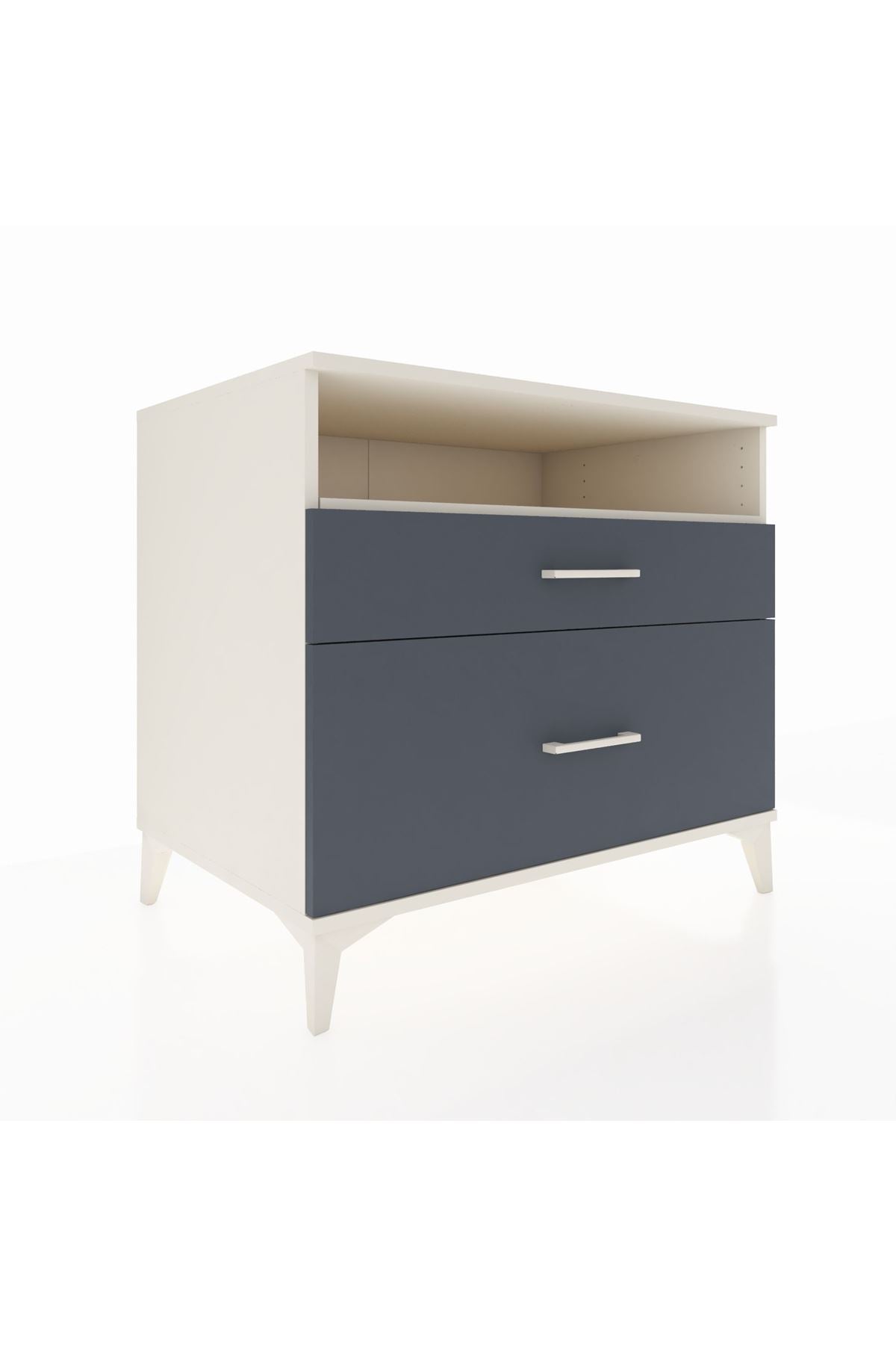 Kronos Şifonyer Tek Raflı 2 Çekmeceli 88x59x80 Aytaşı-Antrasit