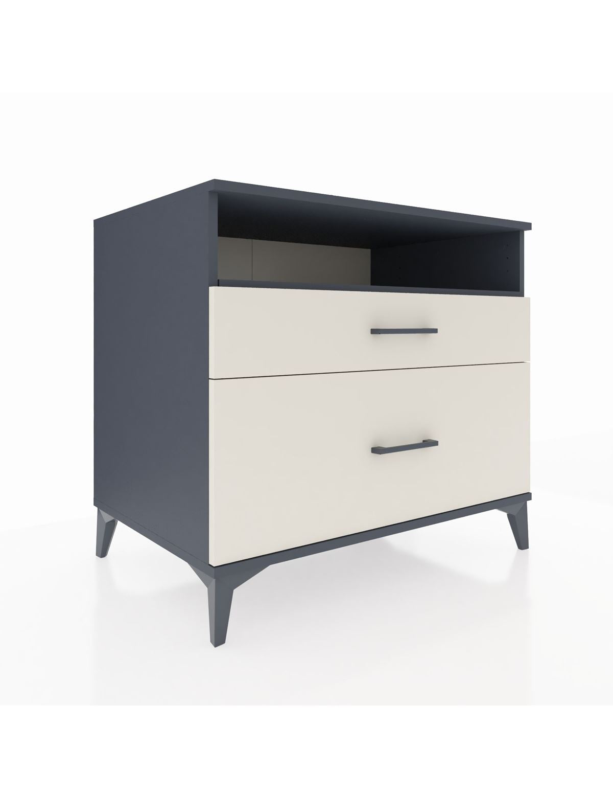 Kronos Şifonyer Tek Raflı 2 Çekmeceli 88x59x80 Antrasit-Aytaşı