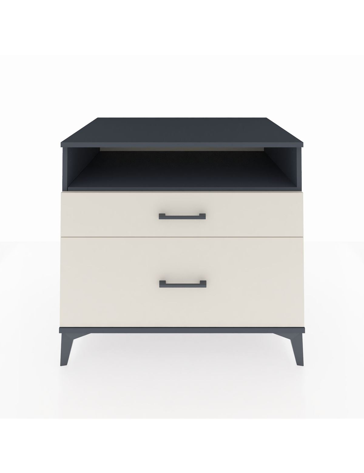 Kronos Şifonyer Tek Raflı 2 Çekmeceli 88x59x80 Antrasit-Aytaşı