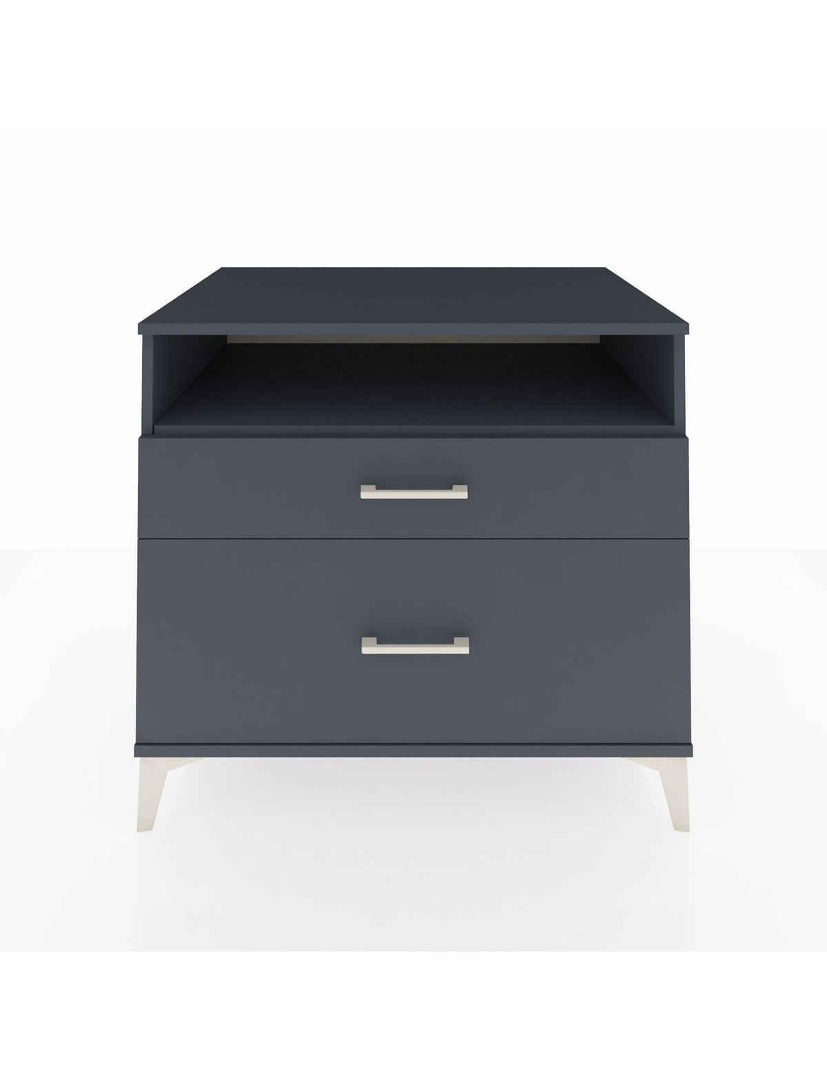 Kronos Şifonyer Tek Raflı 2 Çekmeceli 88x59x80 Antrasit-Antrasit