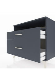 Kronos Şifonyer Tek Raflı 2 Çekmeceli 88x59x80 Antrasit-Antrasit