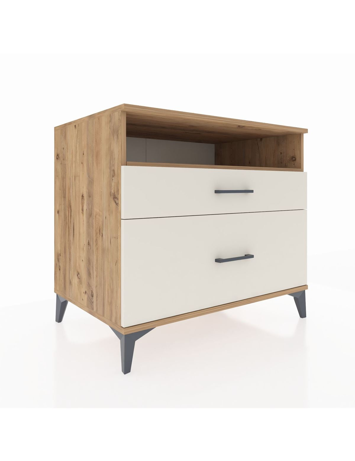 Kronos Şifonyer Tek Raflı 2 Çekmeceli 88x59x80 Çam-Aytaşı