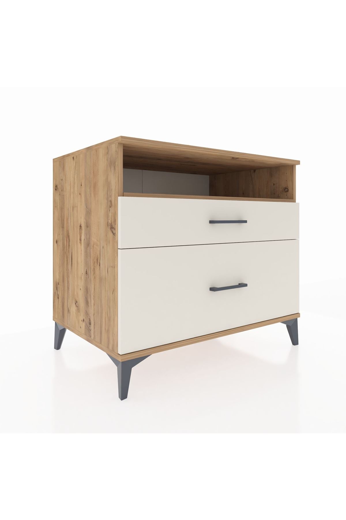 Kronos Şifonyer Tek Raflı 2 Çekmeceli 88x59x80 Çam-Aytaşı