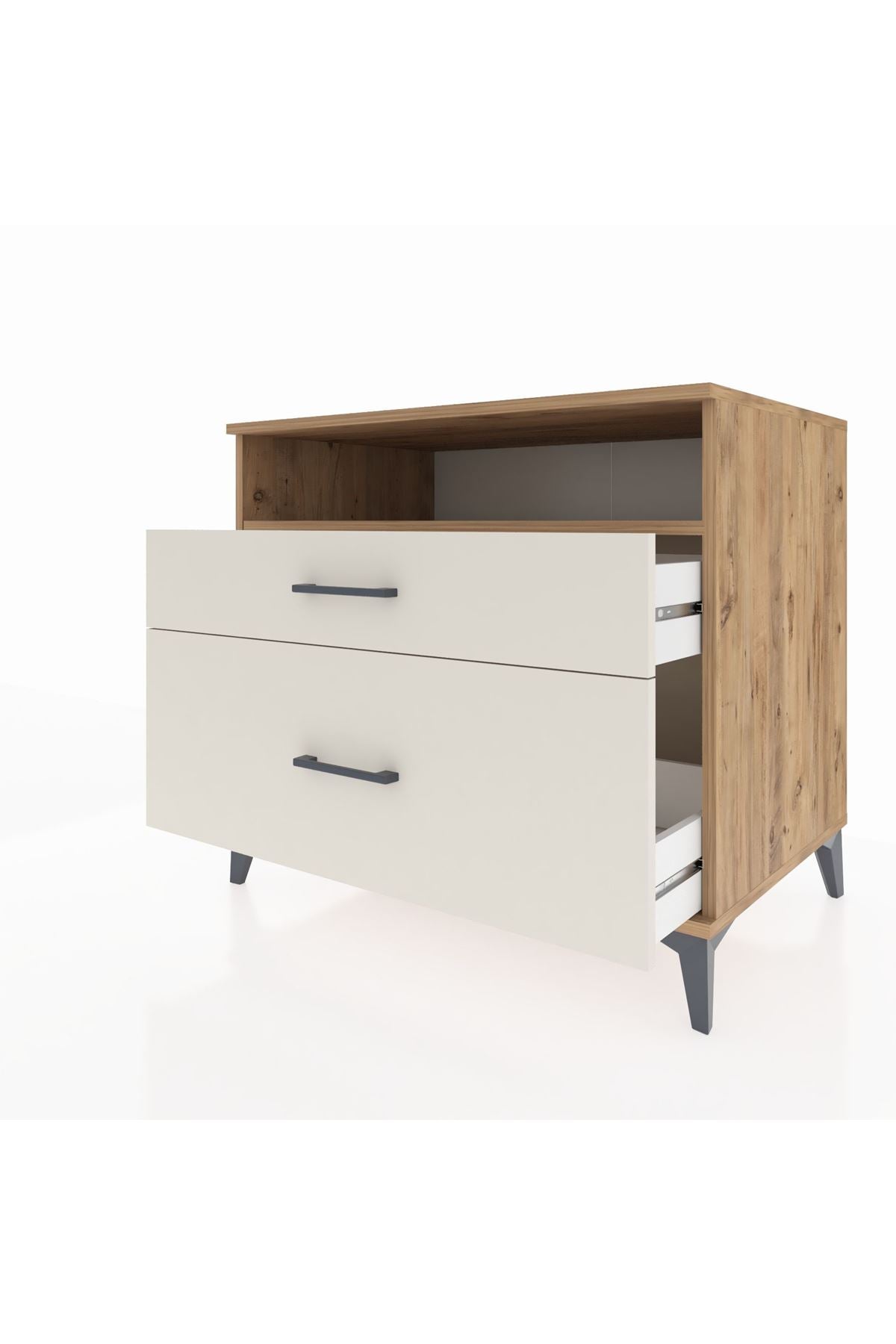 Kronos Şifonyer Tek Raflı 2 Çekmeceli 88x59x80 Çam-Aytaşı