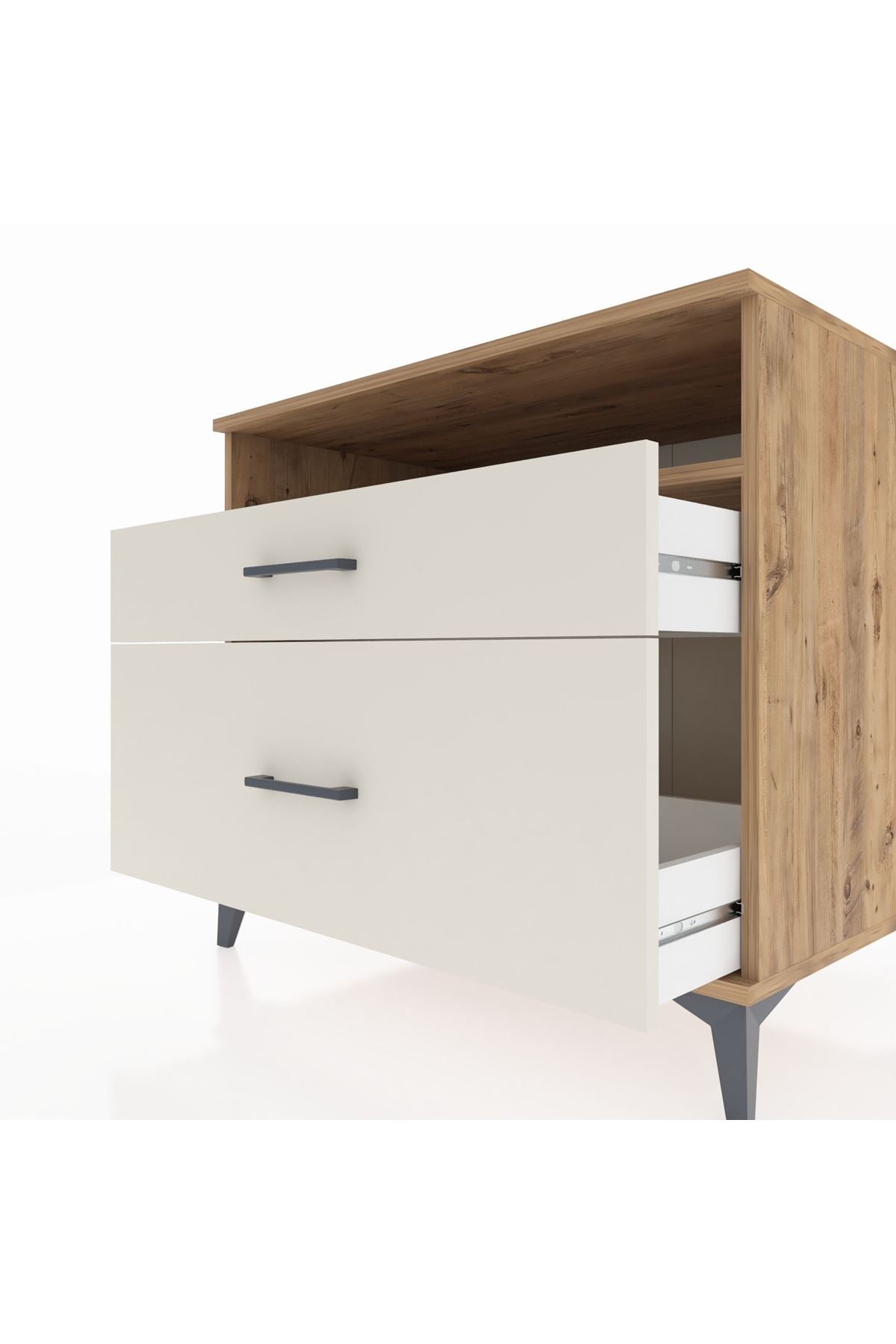 Kronos Şifonyer Tek Raflı 2 Çekmeceli 88x59x80 Çam-Aytaşı