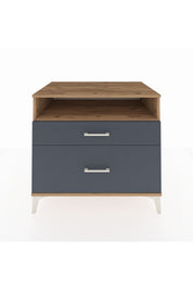 Kronos Şifonyer Tek Raflı 2 Çekmeceli 88x59x80 Çam-Antrasit