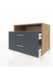 Kronos Şifonyer Tek Raflı 2 Çekmeceli 88x59x80 Çam-Antrasit