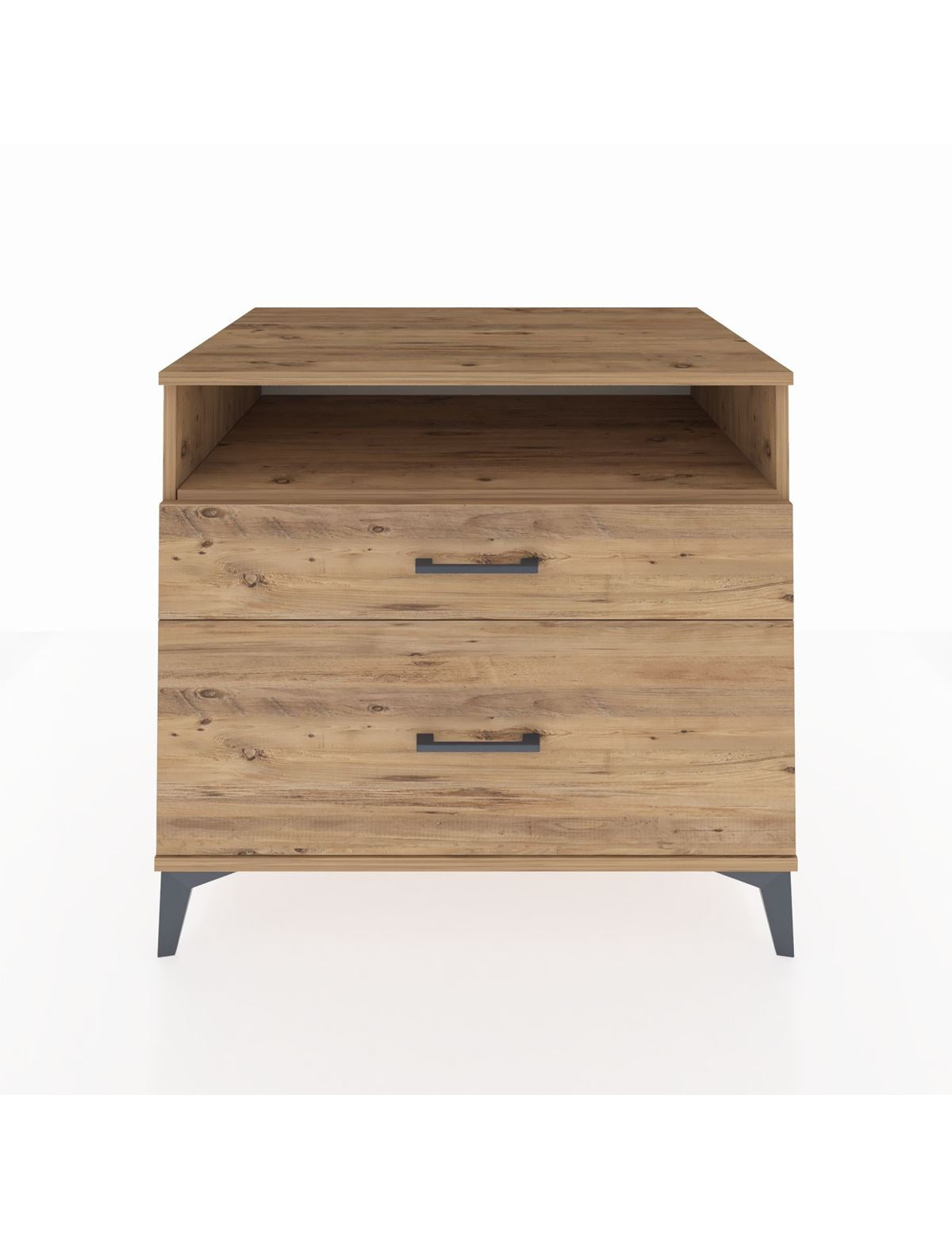 Kronos Şifonyer Tek Raflı 2 Çekmeceli 88x59x80 Çam-Çam