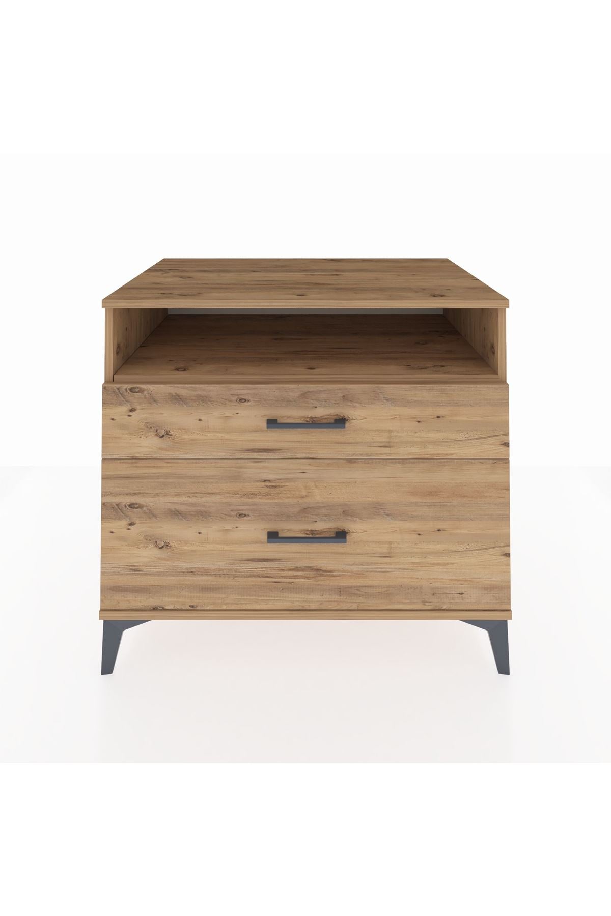 Kronos Şifonyer Tek Raflı 2 Çekmeceli 88x59x80 Çam-Çam