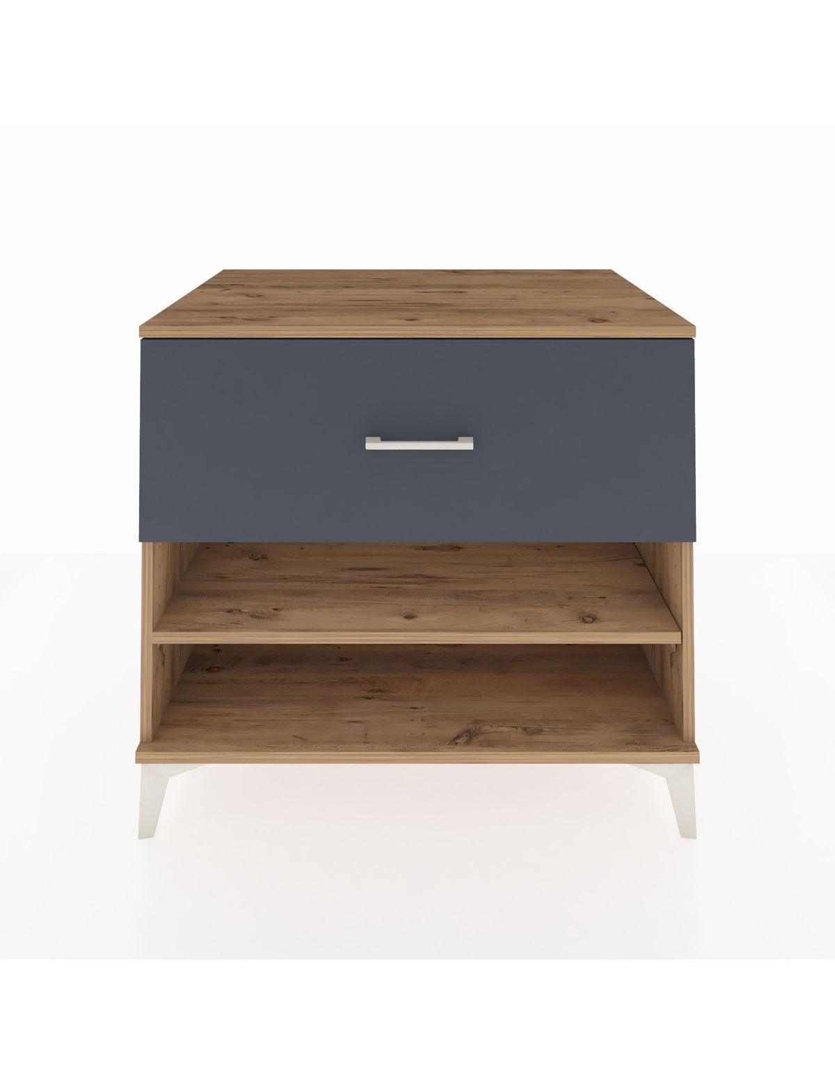 Kronos Şifonyer Tek Raflı Tek Çekmeceli 88x59x80 Çam-Antrasit