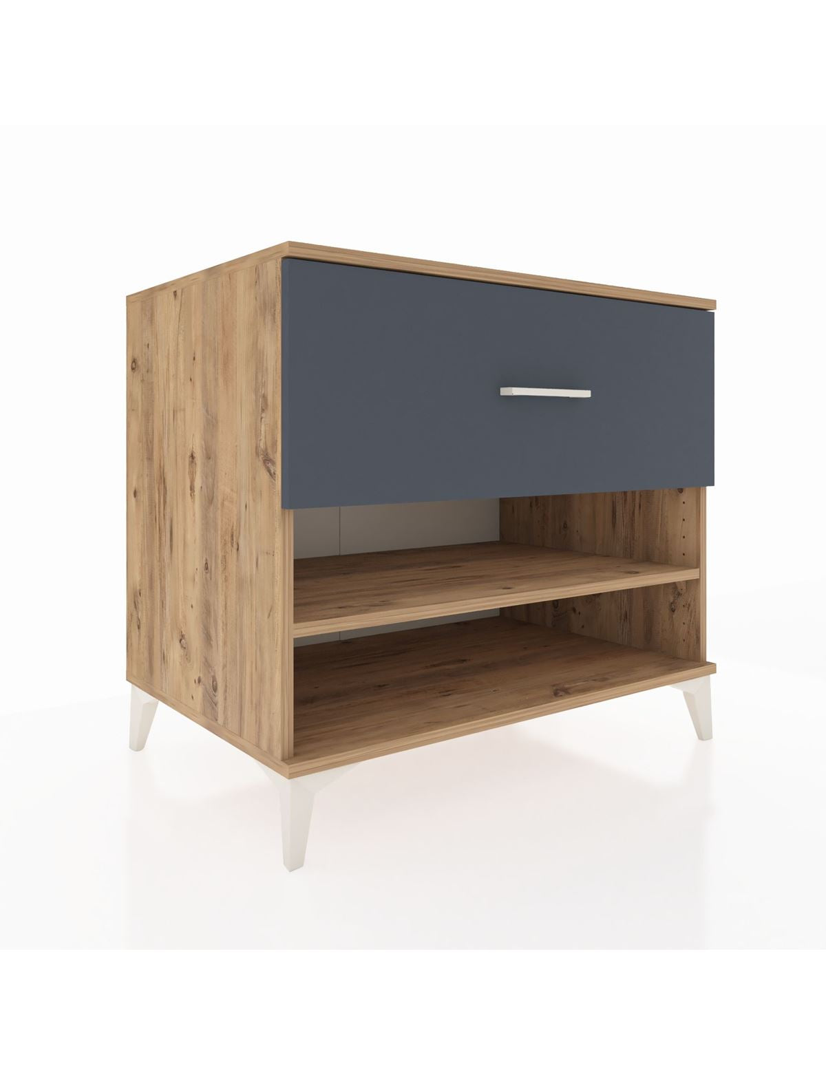 Kronos Şifonyer Tek Raflı Tek Çekmeceli 88x59x80 Çam-Antrasit