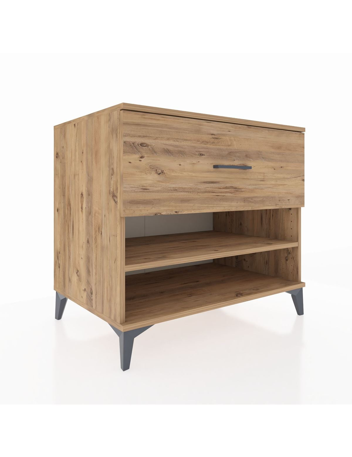 Kronos Şifonyer Tek Raflı Tek Çekmeceli 88x59x80 Çam-Çam