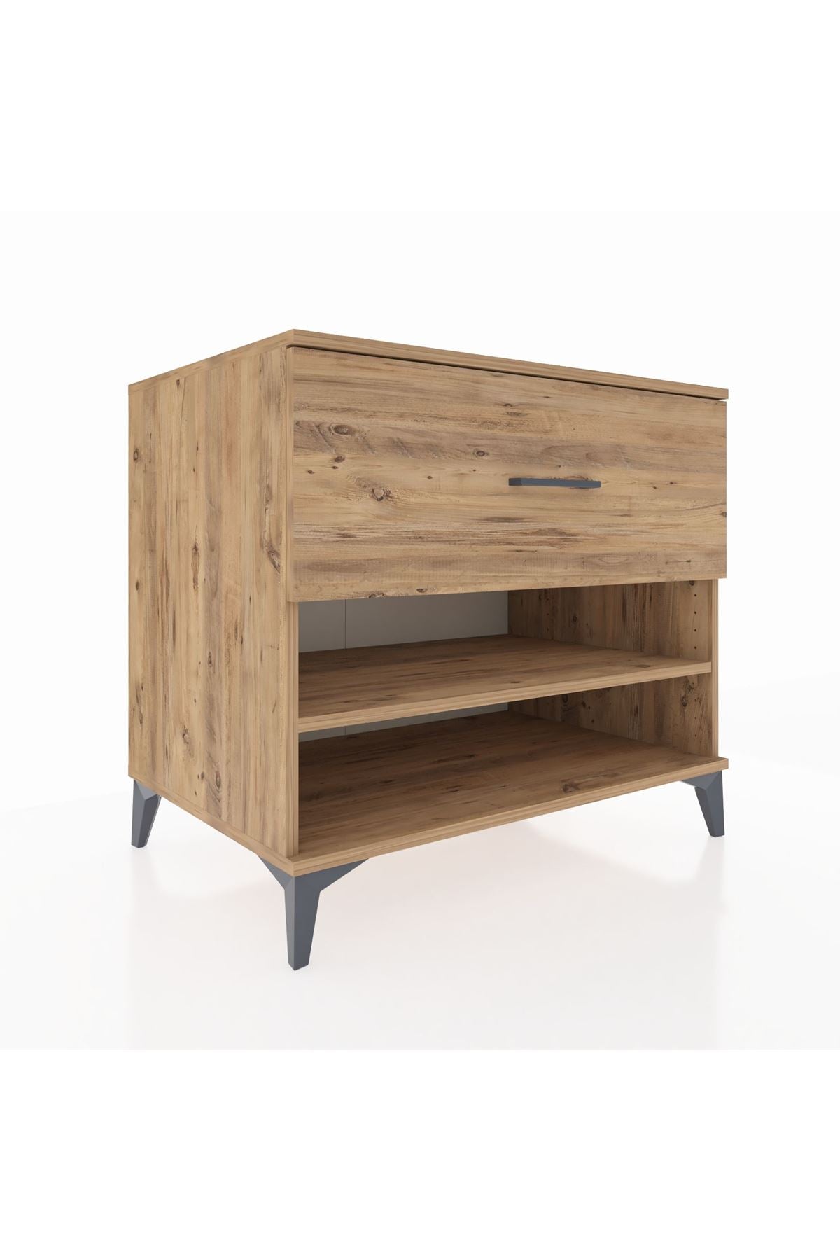 Kronos Şifonyer Tek Raflı Tek Çekmeceli 88x59x80 Çam-Çam