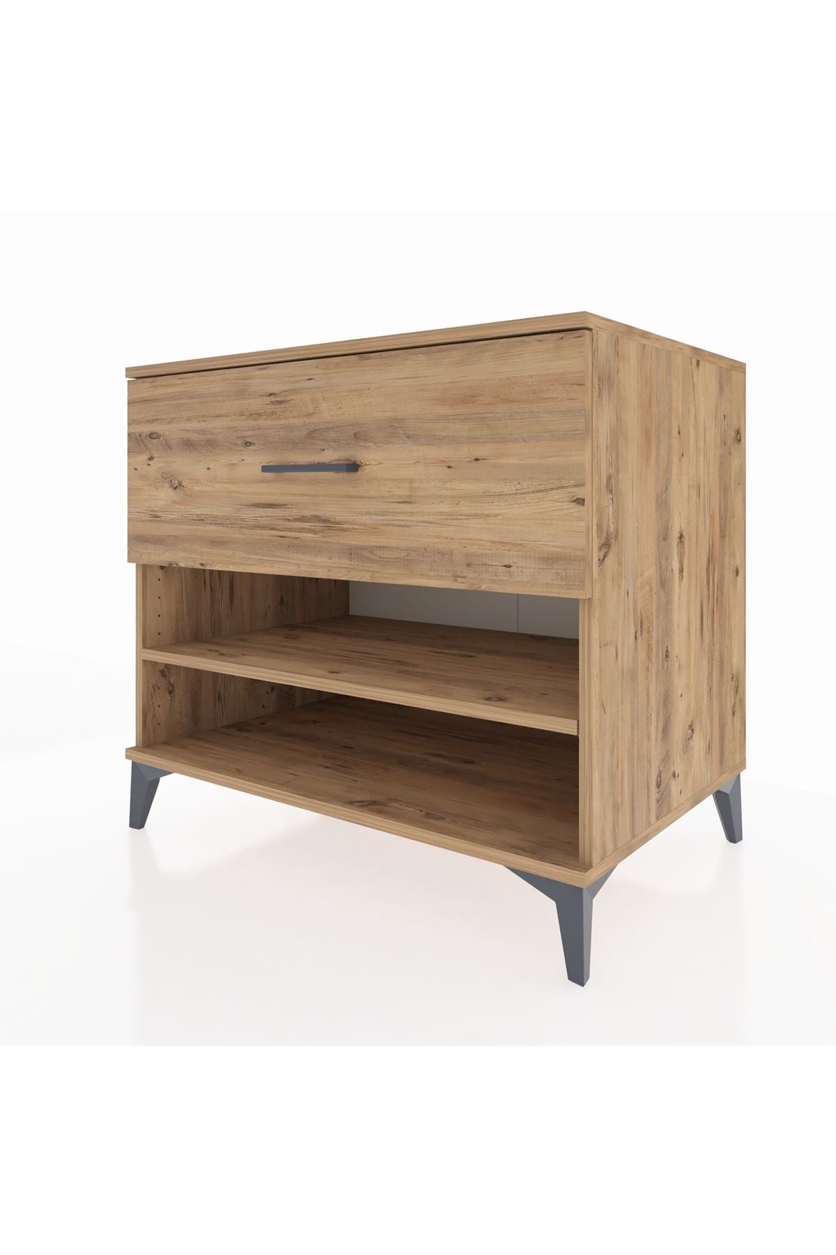 Kronos Şifonyer Tek Raflı Tek Çekmeceli 88x59x80 Çam-Çam