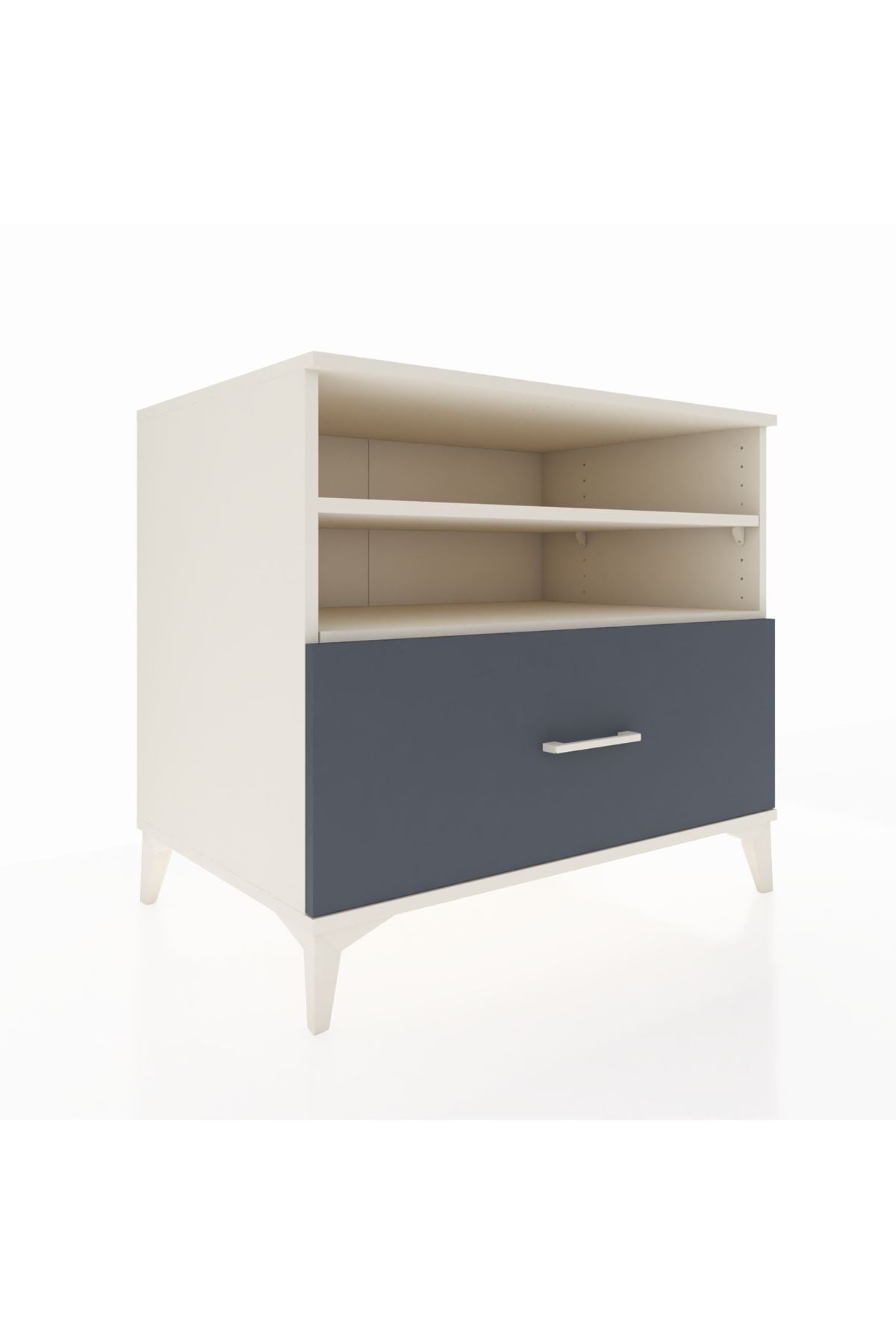 Kronos Şifonyer 2 Raflı Tek Çekmeceli 88x59x80 Aytaşı-Antrasit