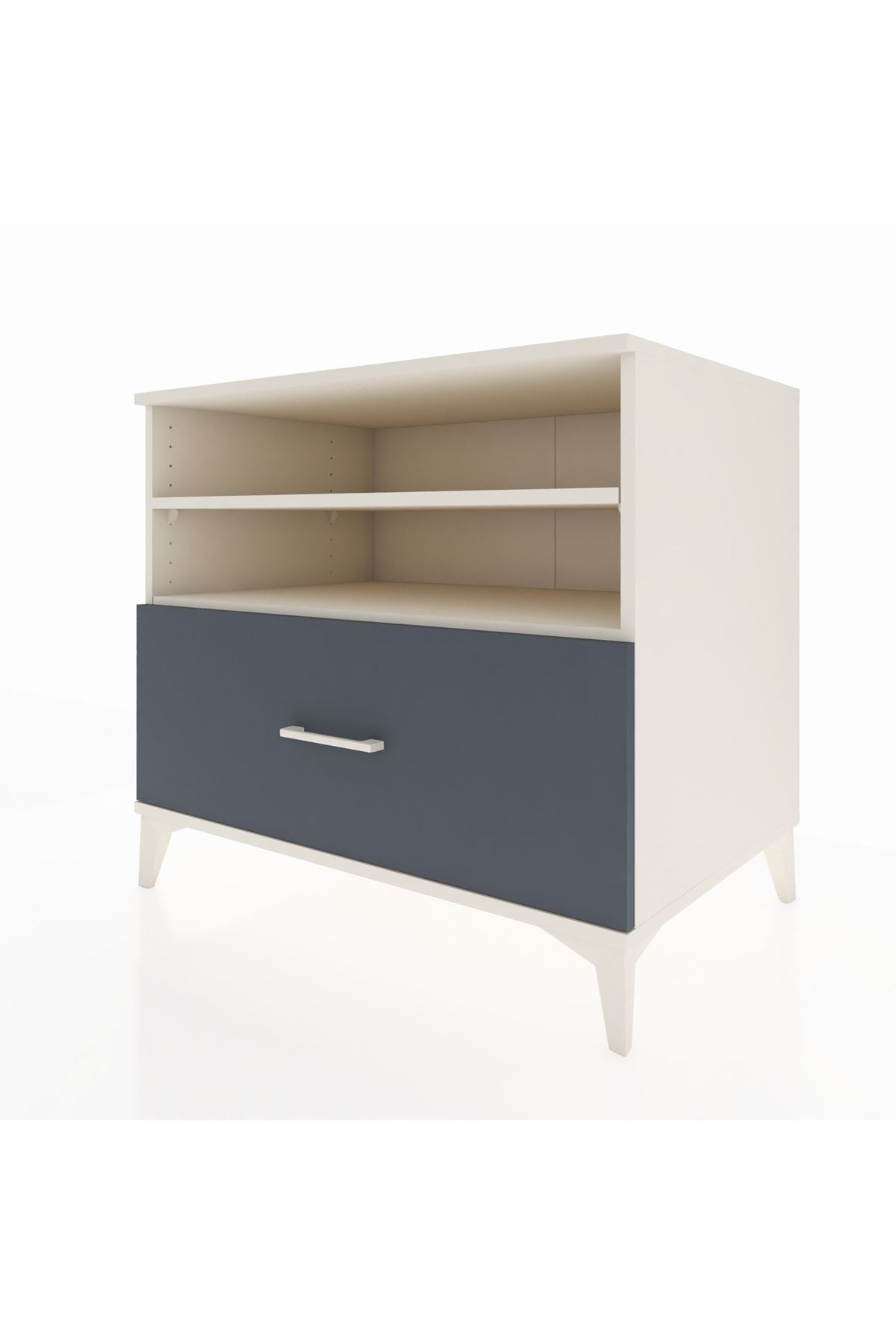 Kronos Şifonyer 2 Raflı Tek Çekmeceli 88x59x80 Aytaşı-Antrasit