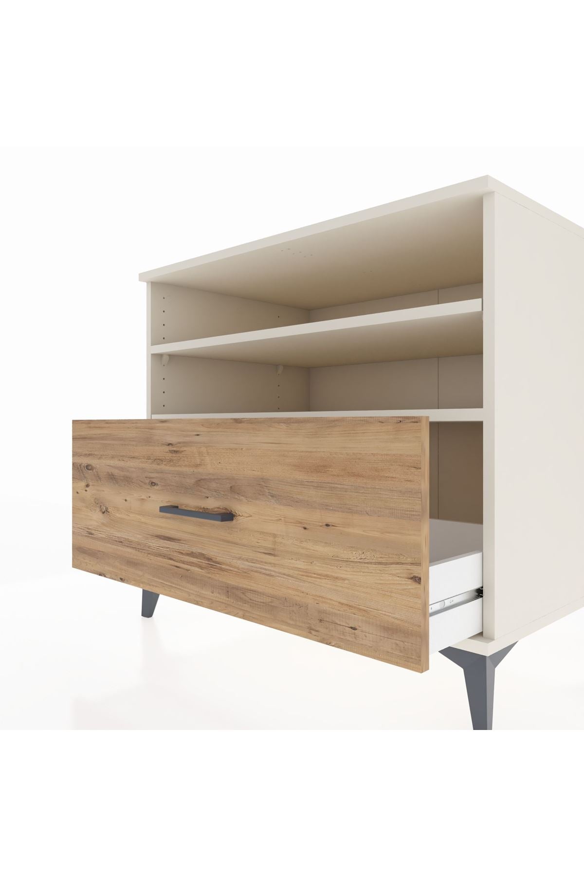 Kronos Şifonyer 2 Raflı Tek Çekmeceli 88x59x80 Aytaşı-Çam