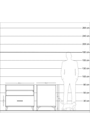 Kronos Şifonyer 2 Raflı Tek Çekmeceli 88x59x80 Aytaşı-Çam