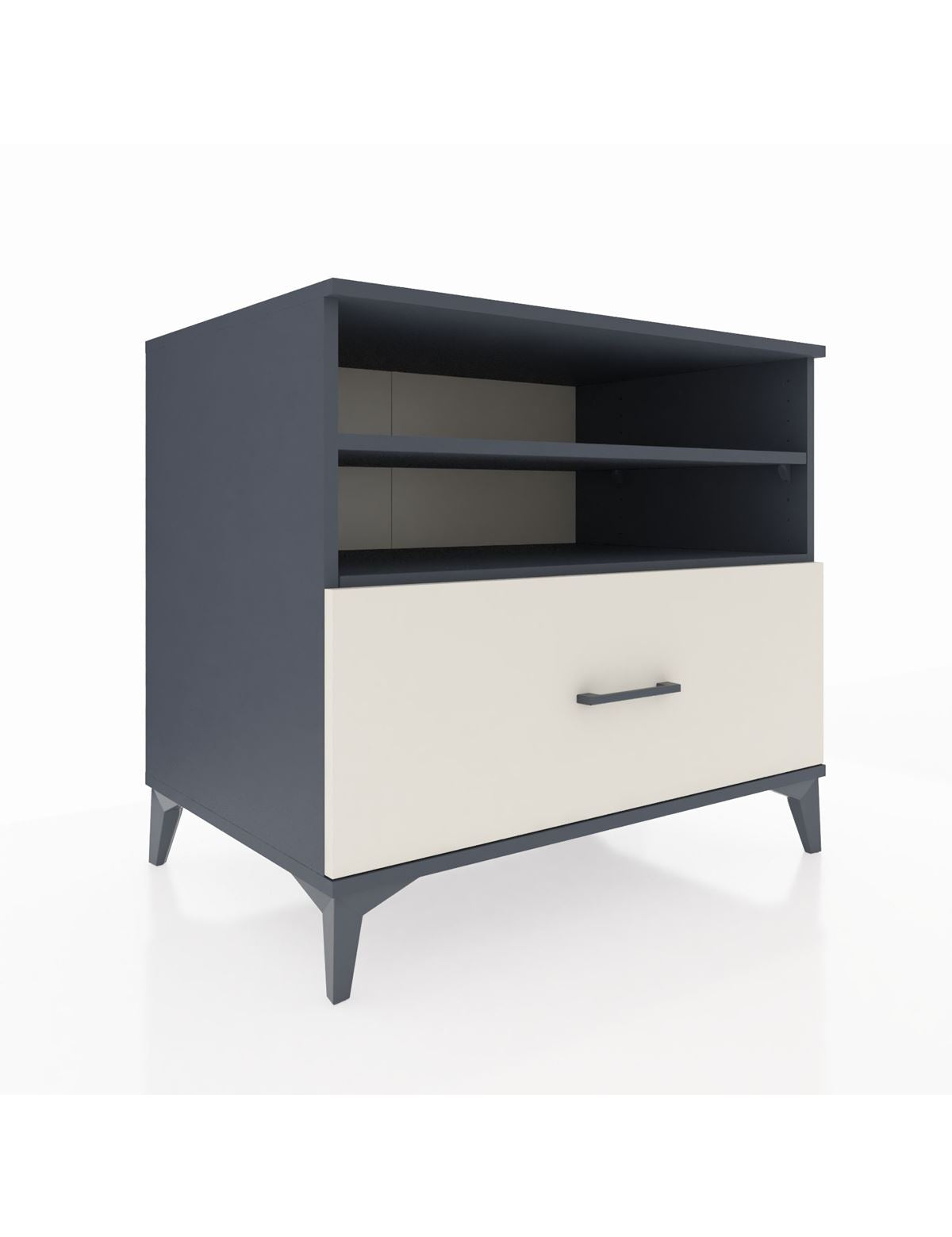 Kronos Şifonyer 2 Raflı Tek Çekmeceli 88x59x80 Antrasit-Aytaşı