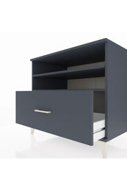 Kronos Şifonyer 2 Raflı Tek Çekmeceli 88x59x80 Antrasit-Antrasit