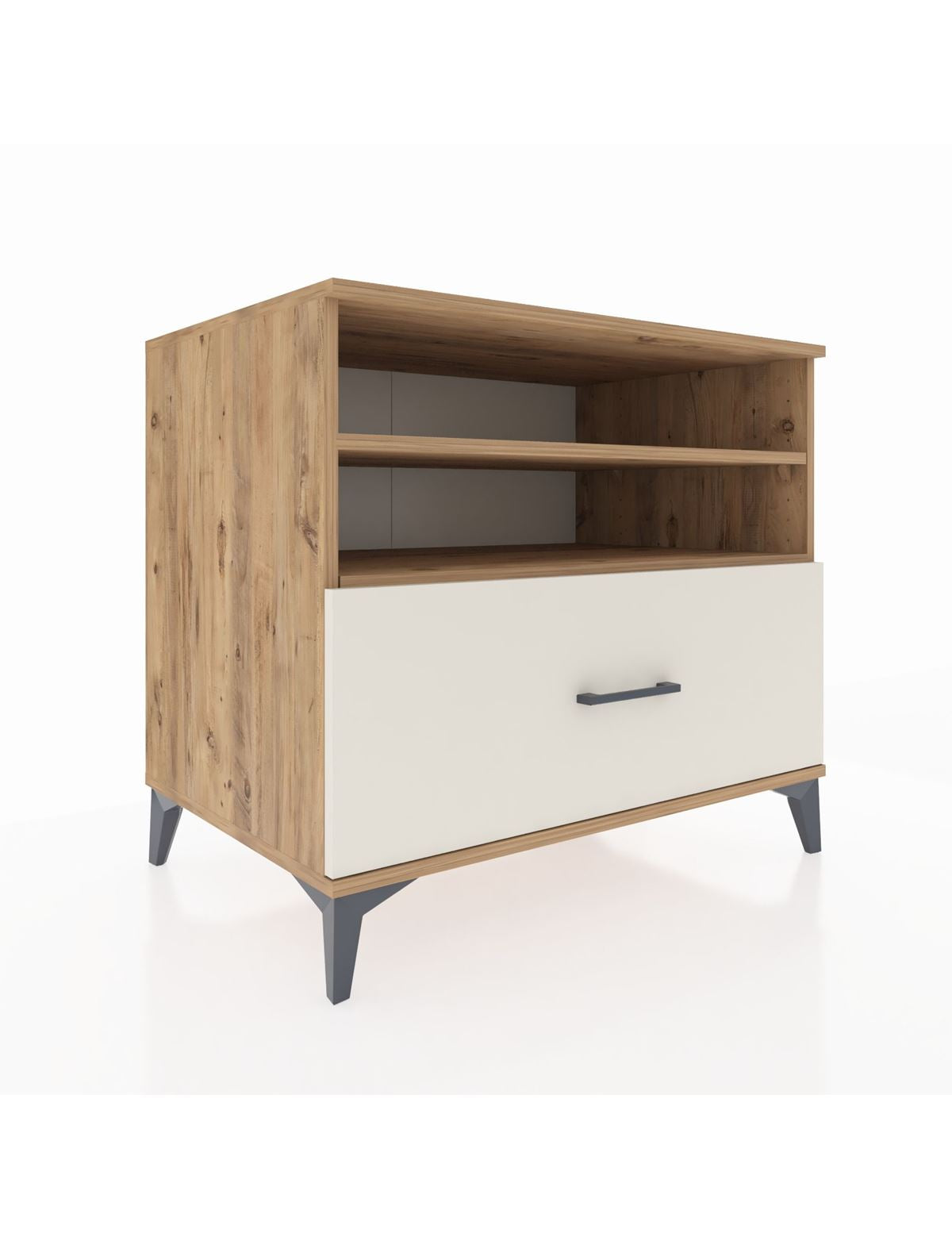 Kronos Şifonyer 2 Raflı Tek Çekmeceli 88x59x80 Çam-Aytaşı