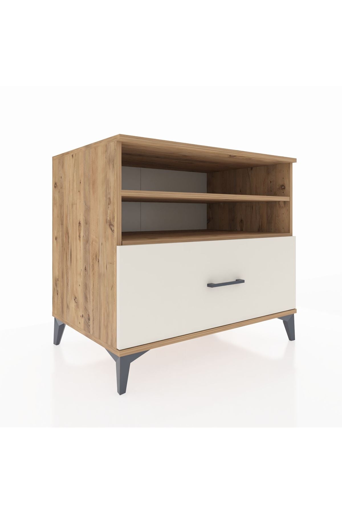 Kronos Şifonyer 2 Raflı Tek Çekmeceli 88x59x80 Çam-Aytaşı