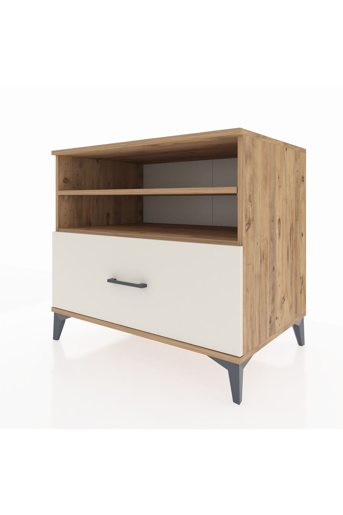 Kronos Şifonyer 2 Raflı Tek Çekmeceli 88x59x80 Çam-Aytaşı