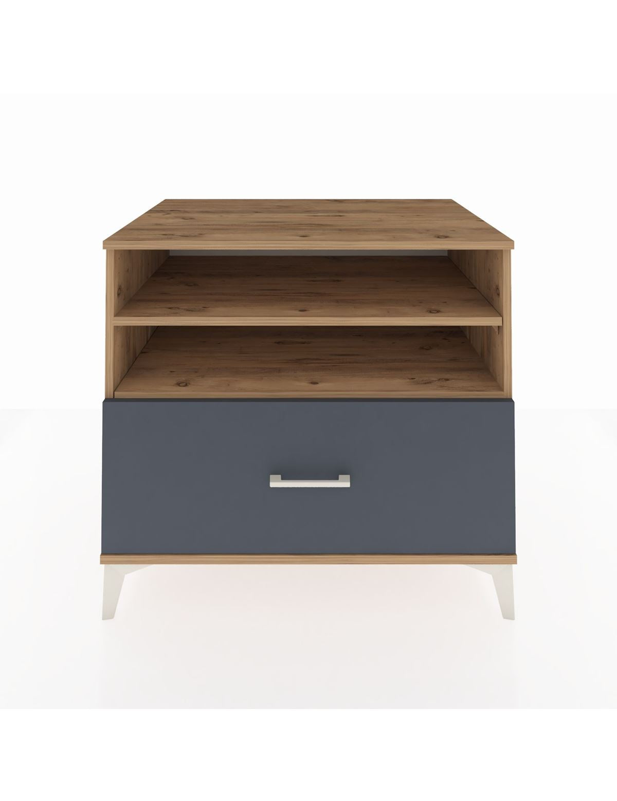 Kronos Şifonyer 2 Raflı Tek Çekmeceli 88x59x80 Çam-Antrasit