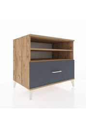 Kronos Şifonyer 2 Raflı Tek Çekmeceli 88x59x80 Çam-Antrasit