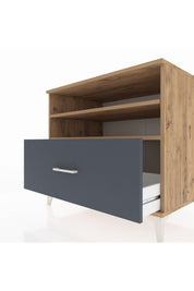 Kronos Şifonyer 2 Raflı Tek Çekmeceli 88x59x80 Çam-Antrasit