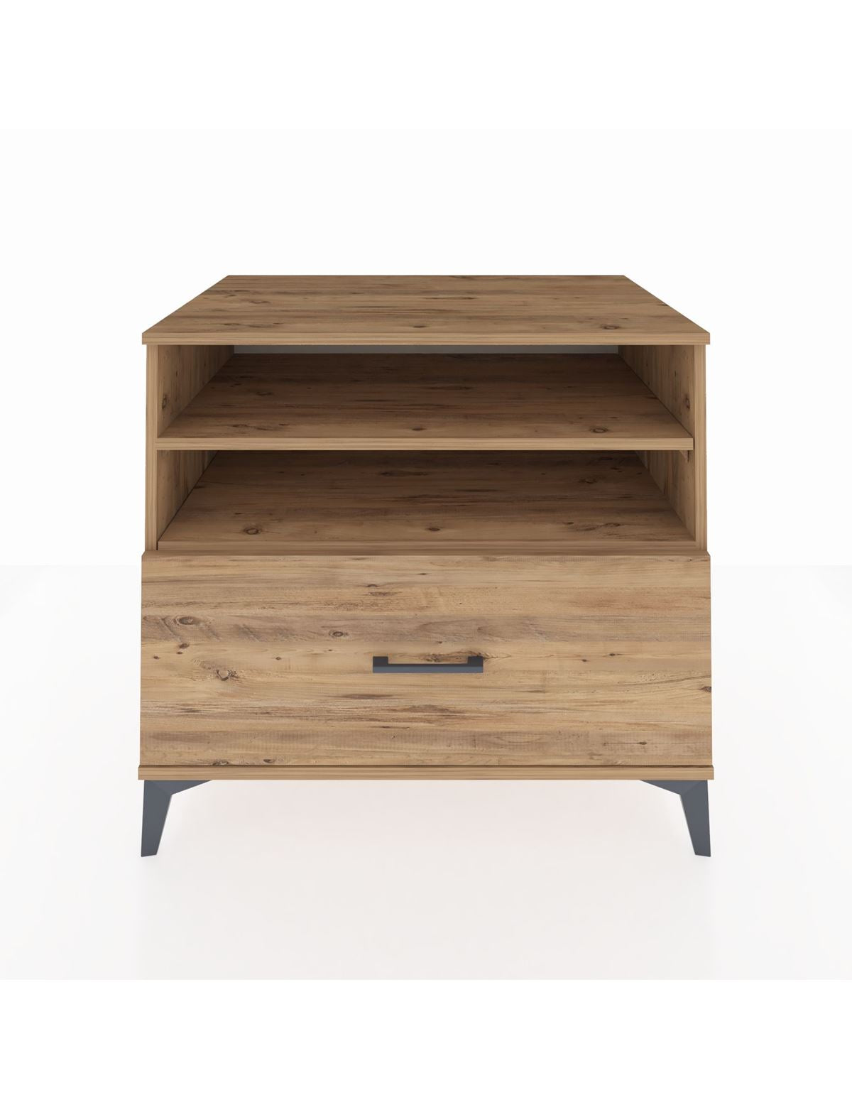 Kronos Şifonyer 2 Raflı Tek Çekmeceli 88x59x80 Çam-Çam