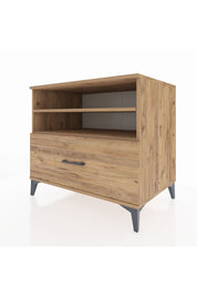 Kronos Şifonyer 2 Raflı Tek Çekmeceli 88x59x80 Çam-Çam