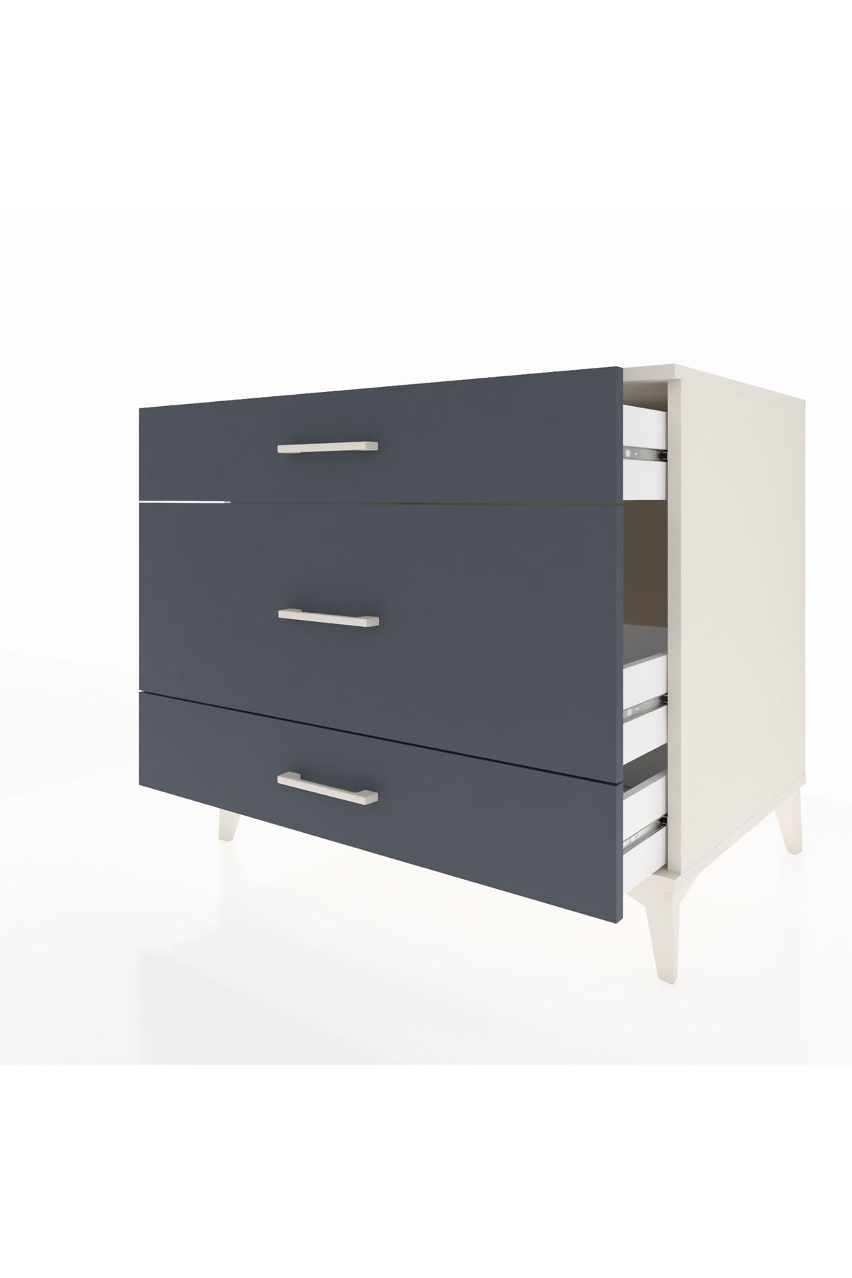 Kronos Şifonyer 3 Çekmeceli 88x59x80 Aytaşı-Antrasit