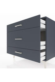 Kronos Şifonyer 3 Çekmeceli 88x59x80 Antrasit-Antrasit