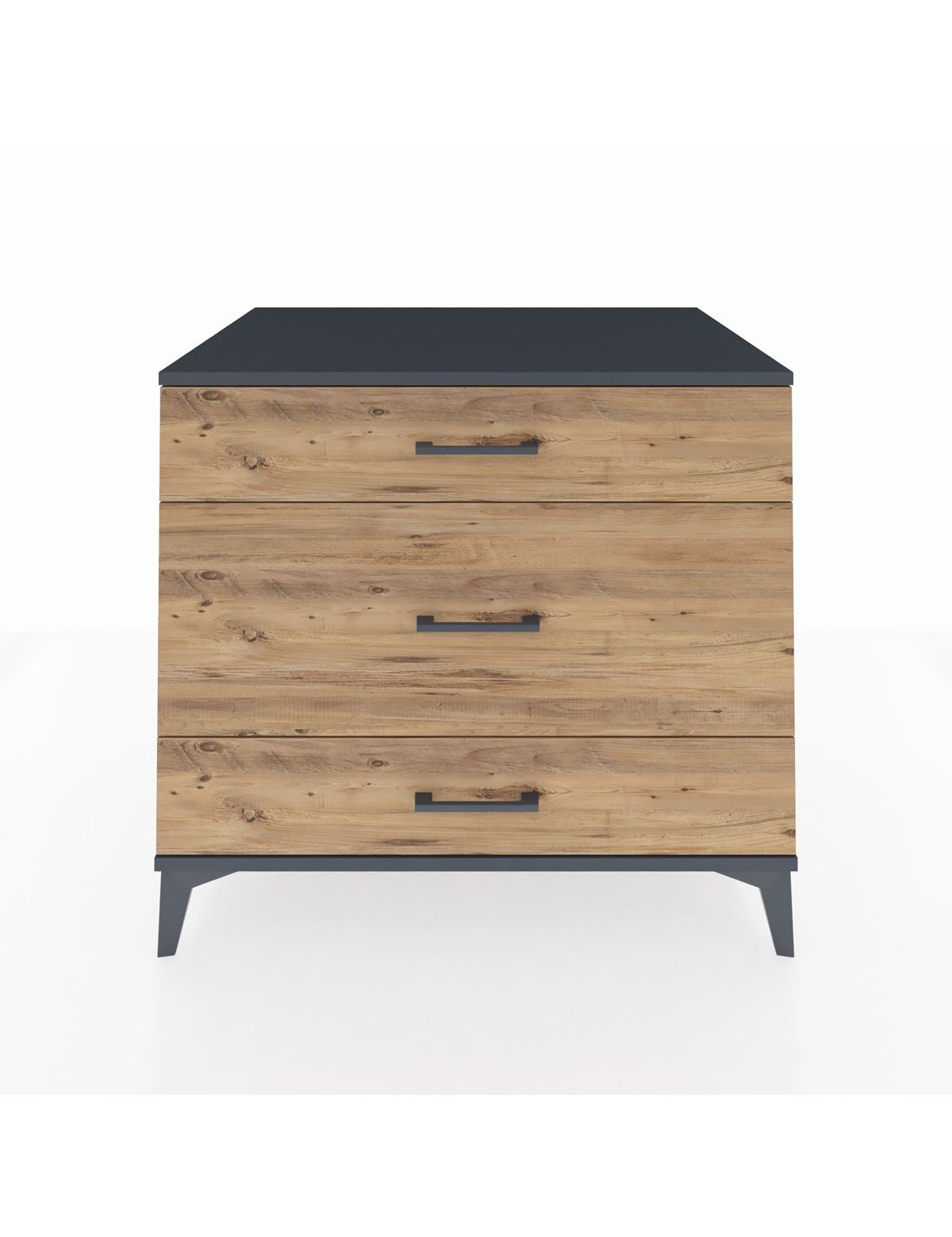 Kronos Şifonyer 3 Çekmeceli 88x59x80 Antrasit-Çam