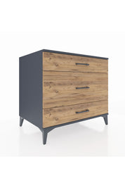 Kronos Şifonyer 3 Çekmeceli 88x59x80 Antrasit-Çam