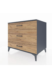 Kronos Şifonyer 3 Çekmeceli 88x59x80 Antrasit-Çam