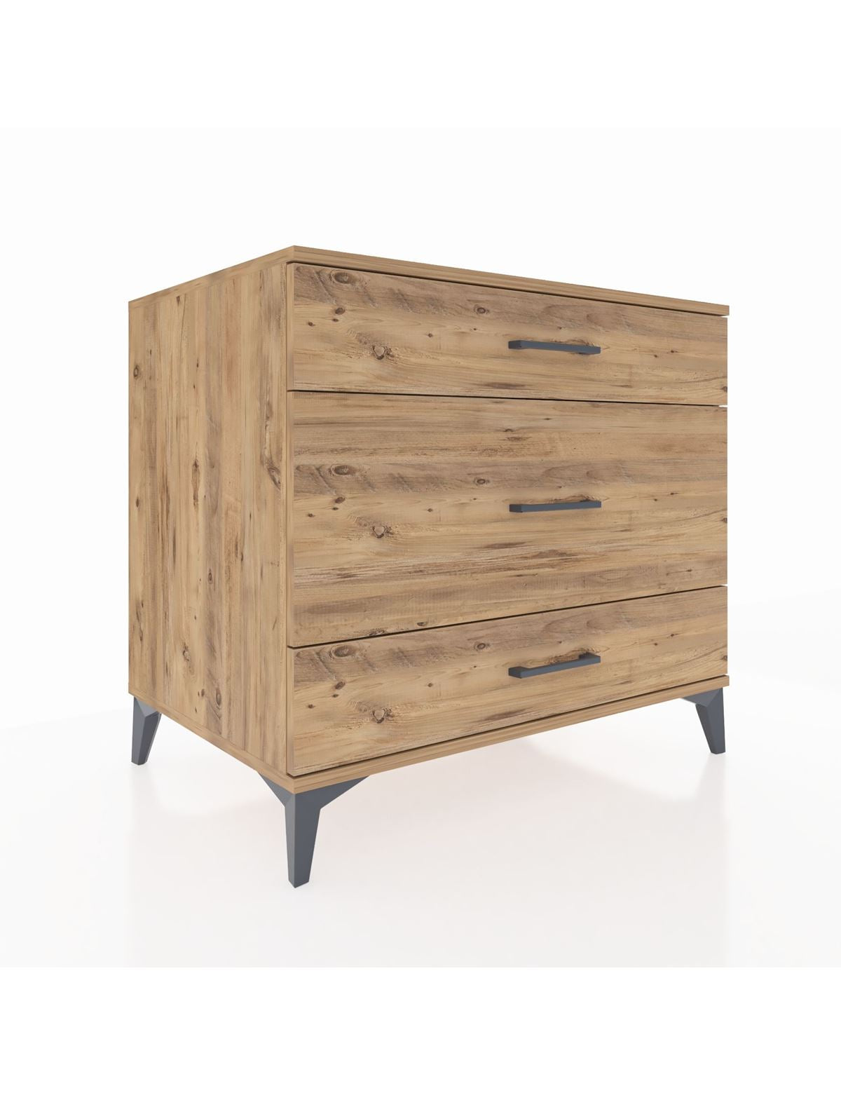 Kronos Şifonyer 3 Çekmeceli 88x59x80 Çam-Çam