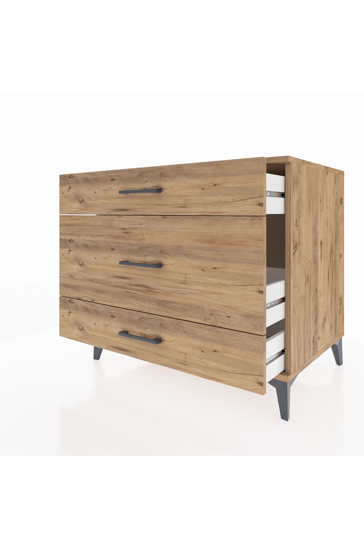 Kronos Şifonyer 3 Çekmeceli 88x59x80 Çam-Çam