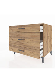 Kronos Şifonyer 3 Çekmeceli 88x59x80 Çam-Çam