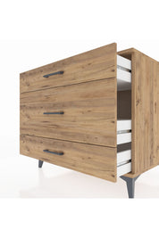 Kronos Şifonyer 3 Çekmeceli 88x59x80 Çam-Çam