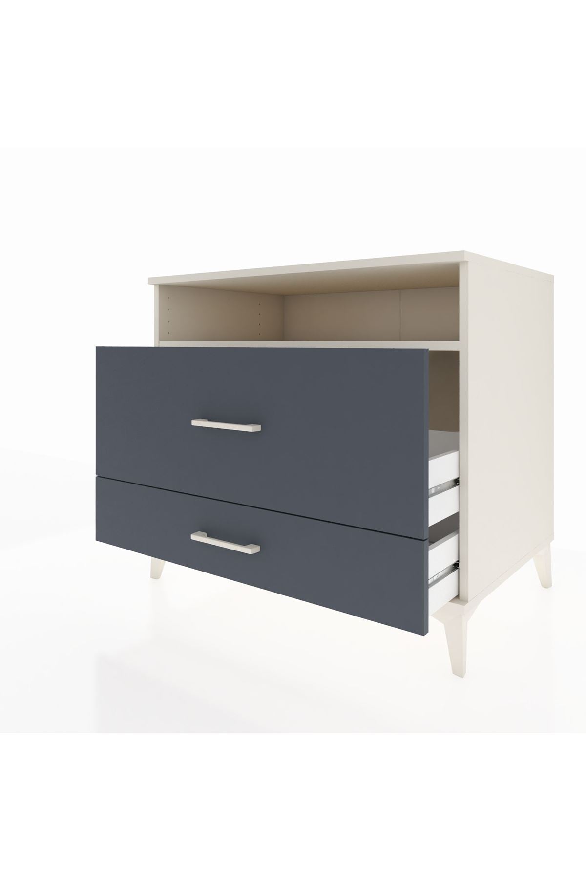 Kronos Şifonyer Tek Raflı 2 Çekmeceli 88x59x80 Aytaşı-Antrasit