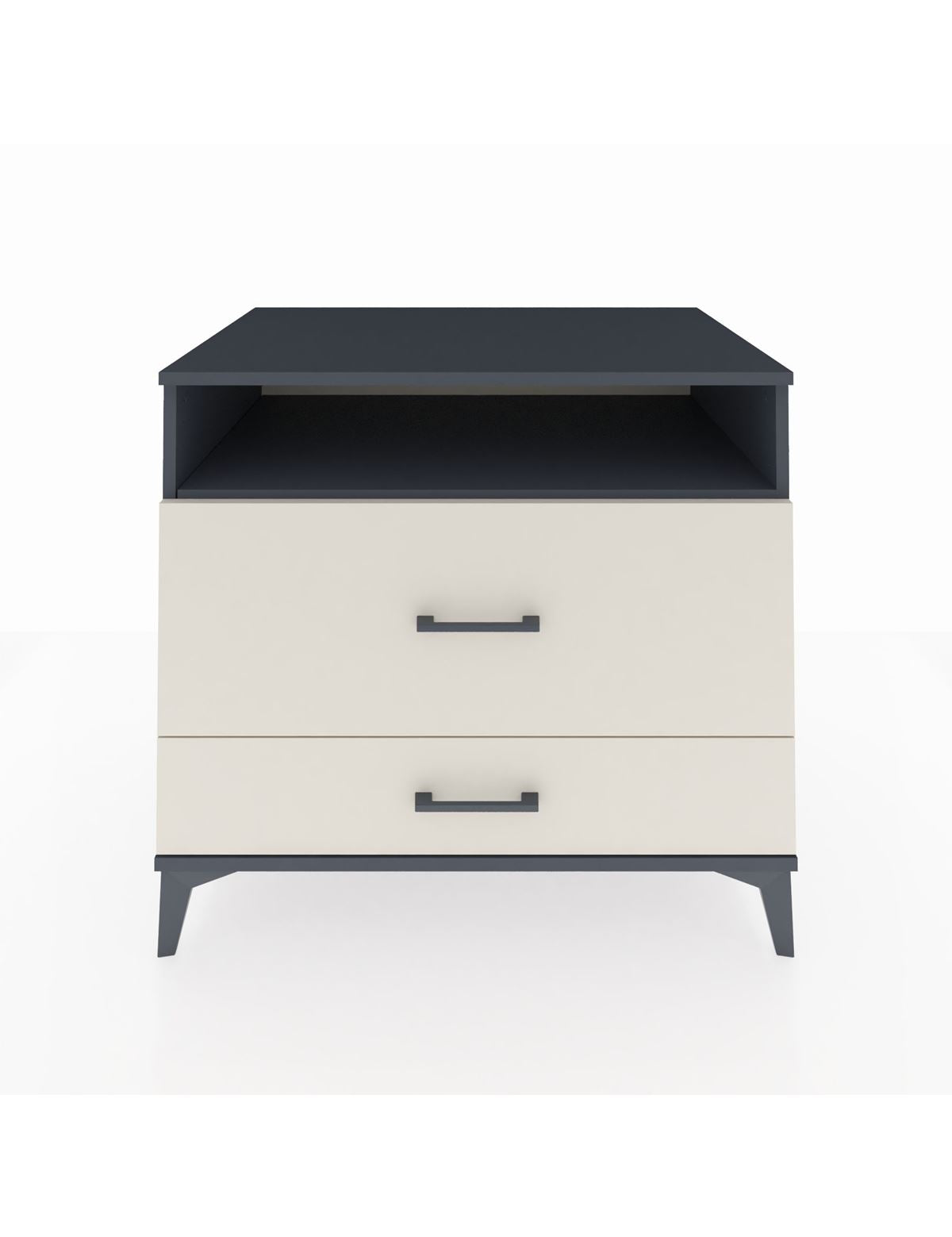 Kronos Şifonyer Tek Raflı 2 Çekmeceli 88x59x80 Antrasit-Aytaşı