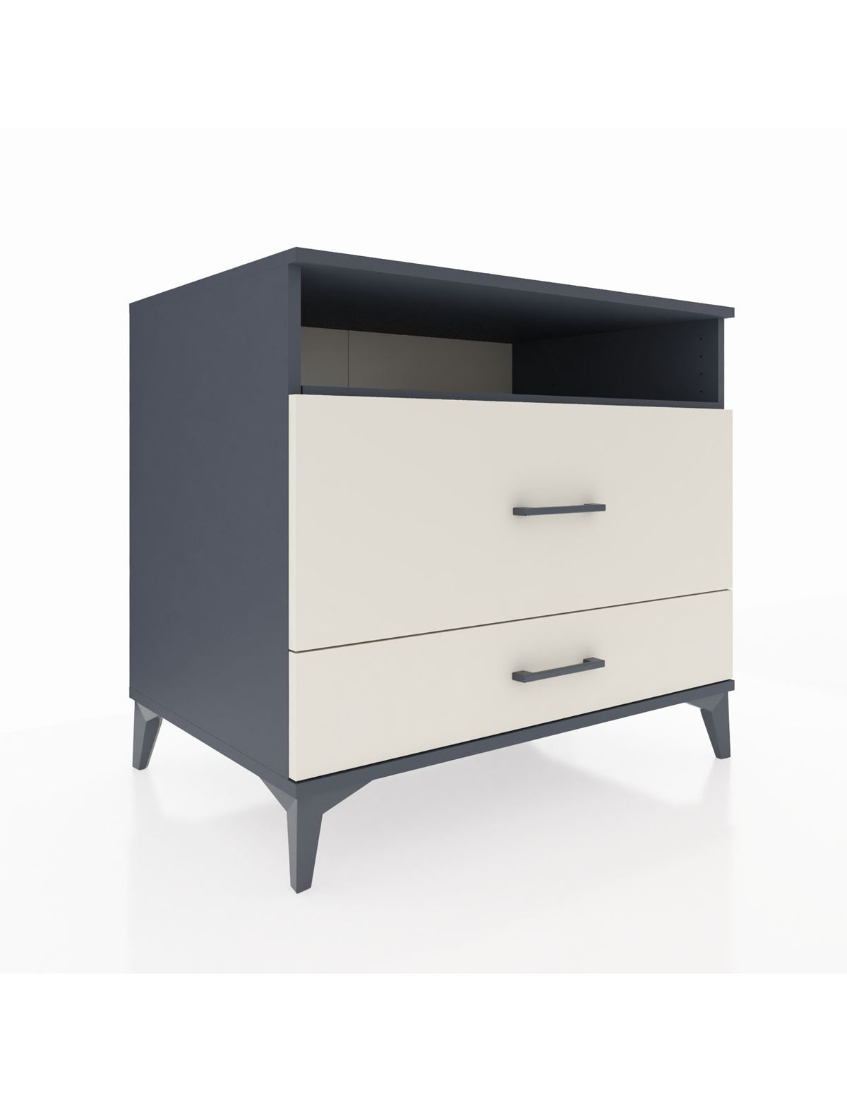 Kronos Şifonyer Tek Raflı 2 Çekmeceli 88x59x80 Antrasit-Aytaşı